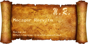 Meczger Rozvita névjegykártya
